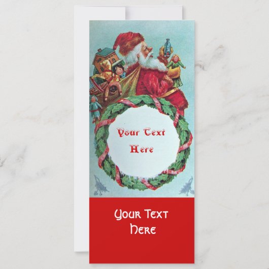 KUNNEN EN HUMOROUS SANTA CLAUS KROEIEN KAART (Achterkant)