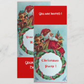 KUNNEN EN HUMOROUS SANTA CLAUS  KROEIEN KAART (Voorkant / Achterkant)