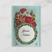 KUNNEN EN HUMOROUS SANTA CLAUS  KROEIEN VISITEKAARTJE (Achterkant)