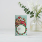 KUNNEN EN HUMOROUS SANTA CLAUS  KROEIEN VISITEKAARTJE (Staand voorkant)