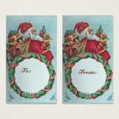 KUNNEN EN HUMOROUS SANTA CLAUS KROEIEN VISITEKAARTJE (Voorkant /achterkant)