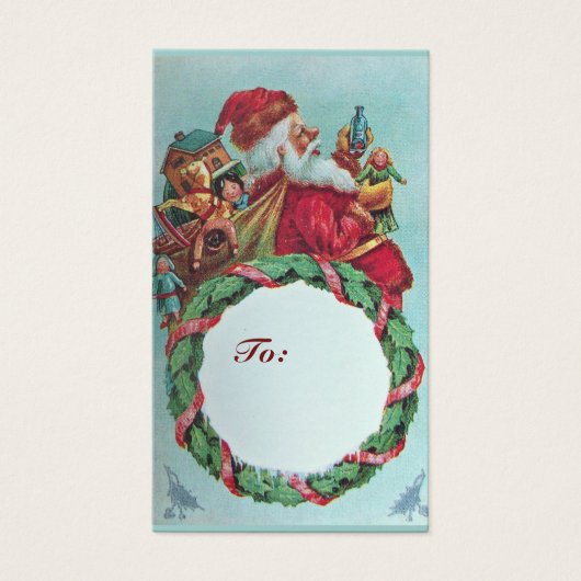 KUNNEN EN HUMOROUS SANTA CLAUS KROEIEN VISITEKAARTJE (Voorkant)