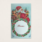 KUNNEN EN HUMOROUS SANTA CLAUS KROEIEN VISITEKAARTJE (Achterkant)