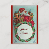 KUNNEN EN HUMOROUS SANTA CLAUS  KROEIEN VISITEKAARTJE (Achterkant)