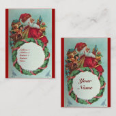 KUNNEN EN HUMOROUS SANTA CLAUS  KROEIEN VISITEKAARTJE (Voorkant / Achterkant)