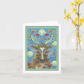 KUNNEN IN AUTUMN FOREST, GROOT NEST Blanco Kaart (Gele Bloem)