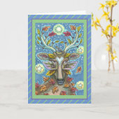 KUNNEN IN AUTUMN FOREST, GROOT NEST Blanco Kaart (Gele Bloem)