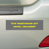 Kunnen vegetariërs dierscheurtjes eten? bumpersticker (Op auto)