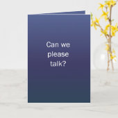 Kunnen we alsjeblieft praten? kaart (Gele Bloem)