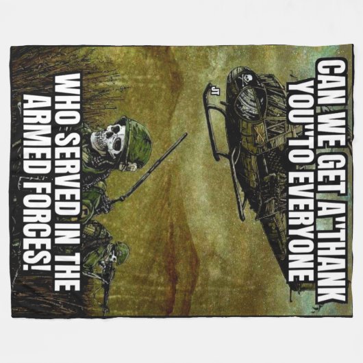 KUNNEN WE EEN BEDANKJE KRIJGEN? FLEECE DEKEN (Voorkant (Horizontaal))