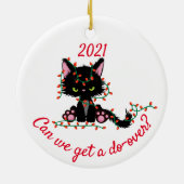 Kunnen we een Do-over Angry Cat 2020 krijgen Keramisch Ornament (Achterkant)