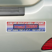 Kunnen we een muur bouwen rond Trump? Bumpersticker (Op auto)
