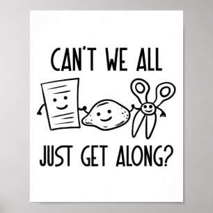Kunnen we niet gewoon Rock Paper Scissors spelen Poster