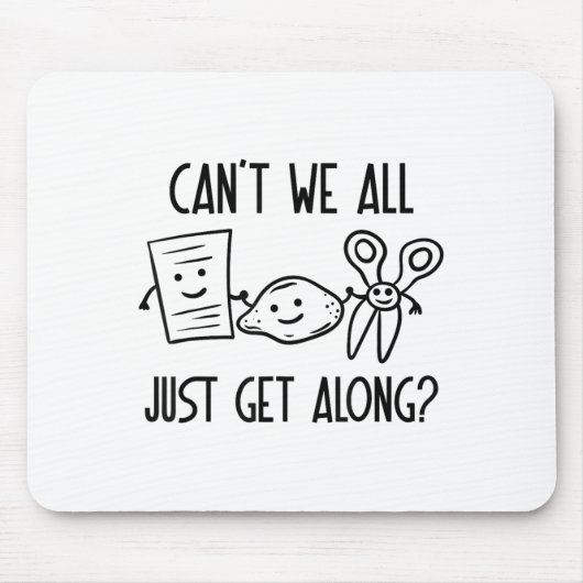 Kunnen we niet met z'n allen gewoon met een schaar muismat (Voorkant)