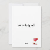 Kunnen we rondhangen? stoelkat feestdagenkaart (Achterkant)