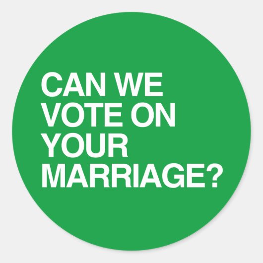 KUNNEN WE STEMMEN OVER UW HUWELIJK.PNG RONDE STICKER (Voorkant)
