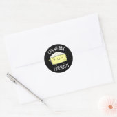 Kunnen we vrienden meenemen Grappige Kaas Pun Dark Ronde Sticker (Envelop)