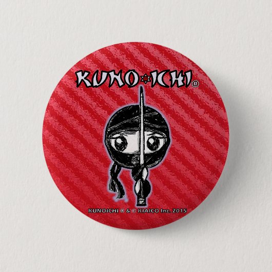 KUNOICHI* "Rode Button" Ronde Button 5,7 Cm (Voorkant)