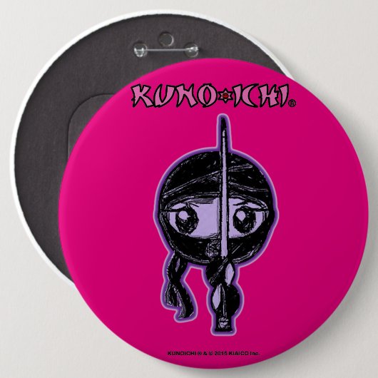 KUNOICHI Roze Button (Voorkant /achterkant)