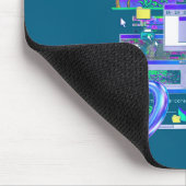 Kunst 2016 Vaporwave Pixel Computer Esthetiek Muismat (Hoek)