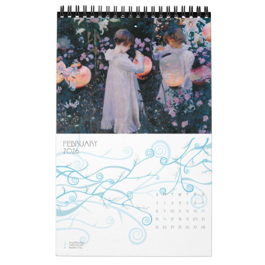  Kunst 2026 Home Kantoor Bedrijfsmuur Kalender (Feb 2026)