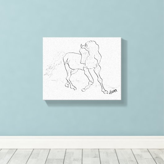 Kunst aan de Muur: Arabisch Canvas Afdruk (Insitu (Houten vloer))