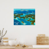 Kunst aan de muur Belau-eilanden 1783 Poster (Keuken)