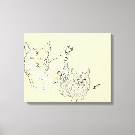Kunst aan de muur: Buddies Canvas Afdruk (Voorkant)