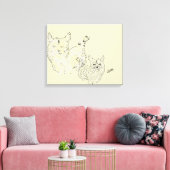 Kunst aan de muur: Buddies Canvas Afdruk (Insitu (Woonkamer))