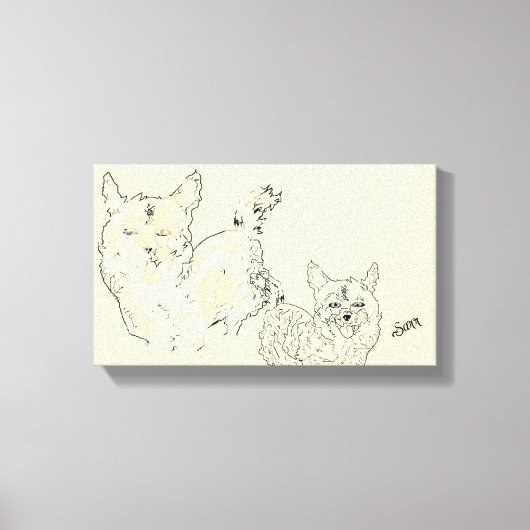 Kunst aan de muur: Buddies Canvas Afdruk (Voorkant)