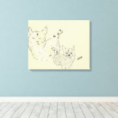 Kunst aan de muur: Buddies Canvas Afdruk (Insitu (Houten vloer))