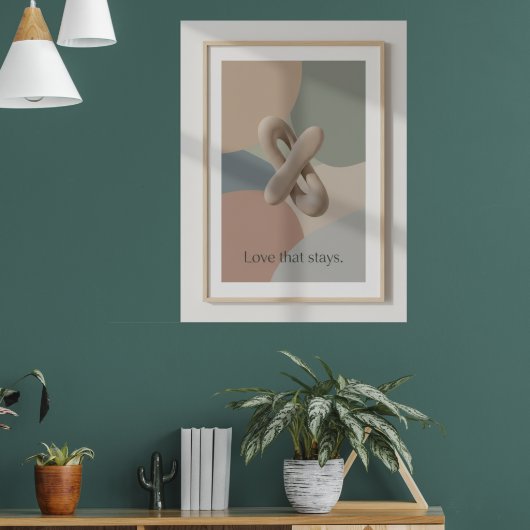 Kunst aan de muur-Ewige liefde Poster (Woonkamer 1)