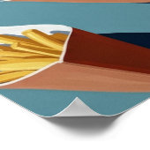 Kunst aan de muur. Frietjes, kegels. Poster (Hoek)