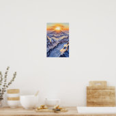 Kunst aan de muur. Ijsbergen Poster (Keuken)