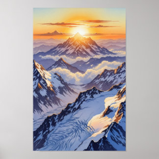 Kunst aan de muur. Ijsbergen Poster