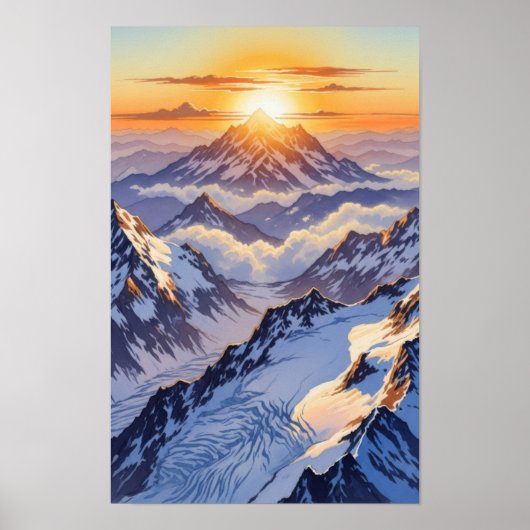 Kunst aan de muur. Ijsbergen Poster (Voorkant)