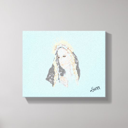 Kunst aan de Muur: Maagd Maria Canvas Afdruk (Voorkant)