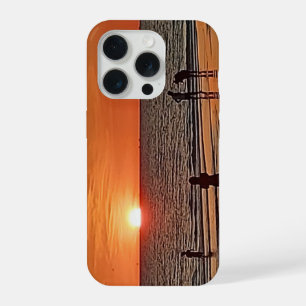 Kunst aan de muur van Sunset Beach - Kust Oceaan D iPhone 15 Pro Case