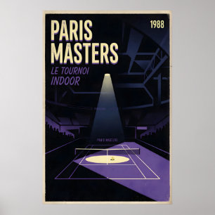 Kunst aan de muur voor Paris Masters Indoor Tennis Poster