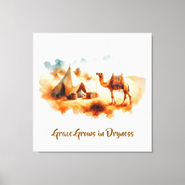 Kunst aan de muur Woestijnschilderij Canvas Afdruk