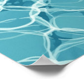 Kunst aan de muur. Zwembadwater. Poster (Hoek)