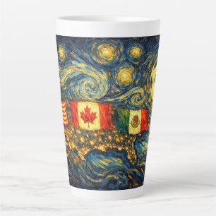 Kunst aan de Wand in de stijl van Van Gogh  VS MX  Latte Mok