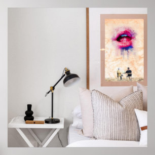 Kunst aan de wand. poster