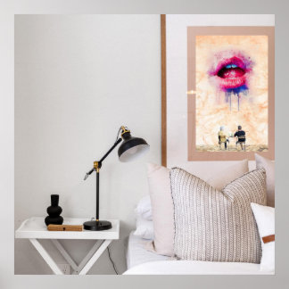 Kunst aan de wand. poster