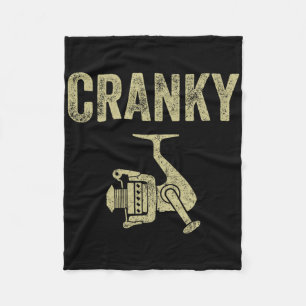 Kunst-aas hengelsport grap vissers Funny Crank Fleece Deken