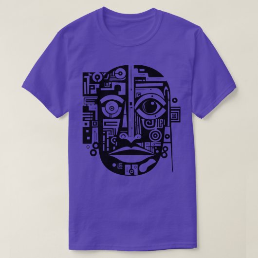 Kunst Abstract Gezicht T-shirt (Design voorkant)