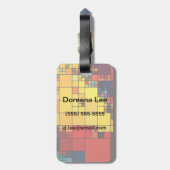 Kunst abstract levendig geometrisch patroon van de bagagelabel (Achterkant verticaal)