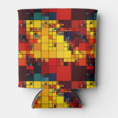 Kunst abstract levendig geometrisch patroon van de blikjeskoeler (Voorkant)