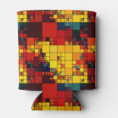 Kunst abstract levendig geometrisch patroon van de blikjeskoeler (Achterkant)