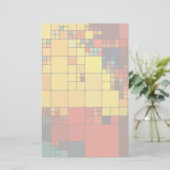 Kunst abstract levendig geometrisch patroon van de briefpapier (Staand voorkant)